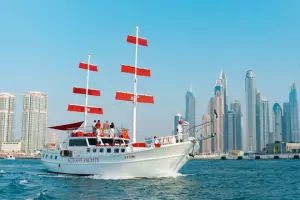 Embark on an unparalleled sailing experience with our authentic Turkish Gulet across the stunning vistas of Dubai Marina and the newly opened Dubai Lagoon. Dive into a world where luxurious comforts meet adventurous spirits, offering you gourmet BBQ, incl
