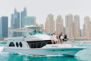 Embark on a luxury shared yacht tour with Xclusive Yachts and explore the shimmering waters of Dubai in style. With multiple daily operations, indulge in opulence with our inclusive gourmet menus, red-carpet departures, and panoramic views of major attrac